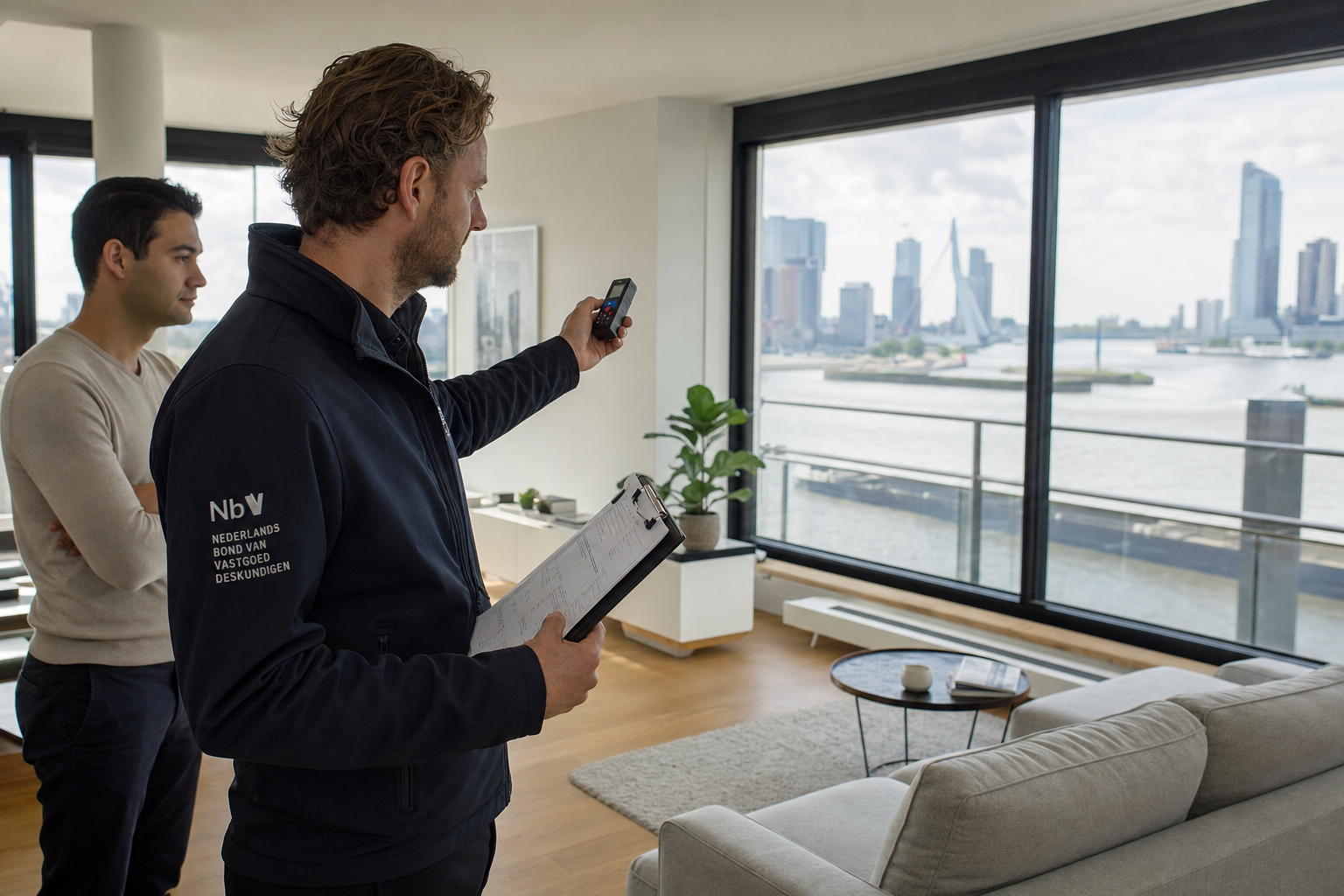 Taxateur in Rotterdam aan het werk