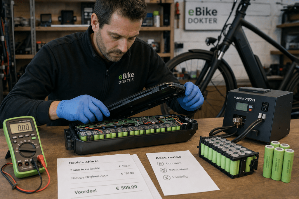 Wat kost revisie van een fietsaccu gemiddeld en wanneer is reviseren financieel slimmer dan een nieuwe accu&nbsp;kopen?