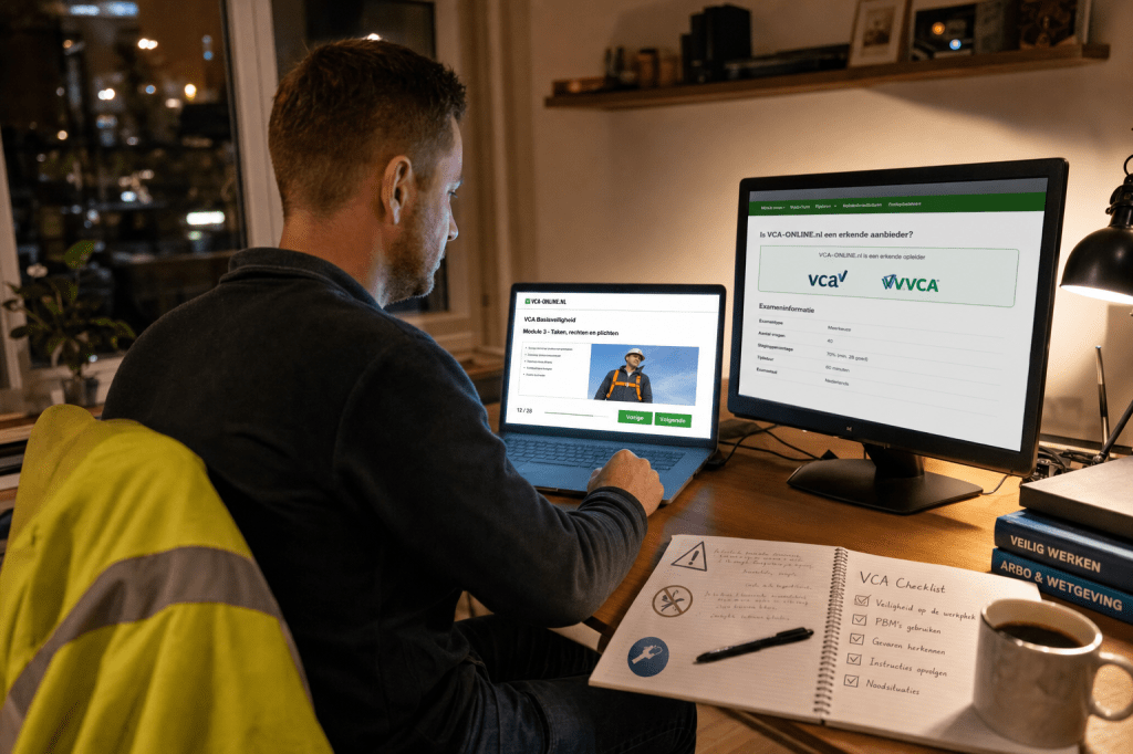 Kun je een VCA opleiding volledig online volgen en waar moet je op letten bij het kiezen van een erkende aanbieder?
